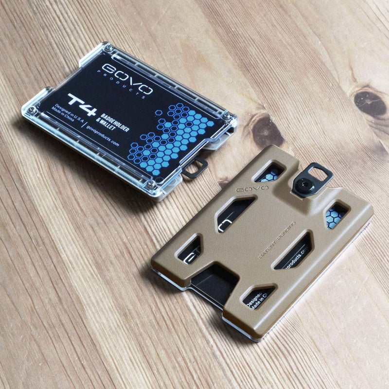 GOVO T4 Badge Holder No-Clip Version - Durable Polycarbonate ID Card Holder Holds 1 to 4 Cards - Image 3